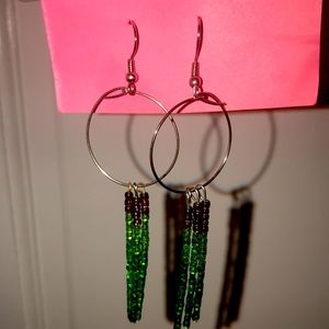 Custom Original Dangle Beaded Earrings for pierced ears